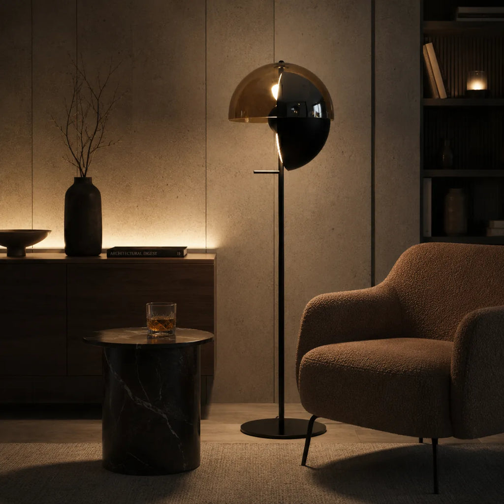 Avaette Modern Clear Glass Floor Lamp