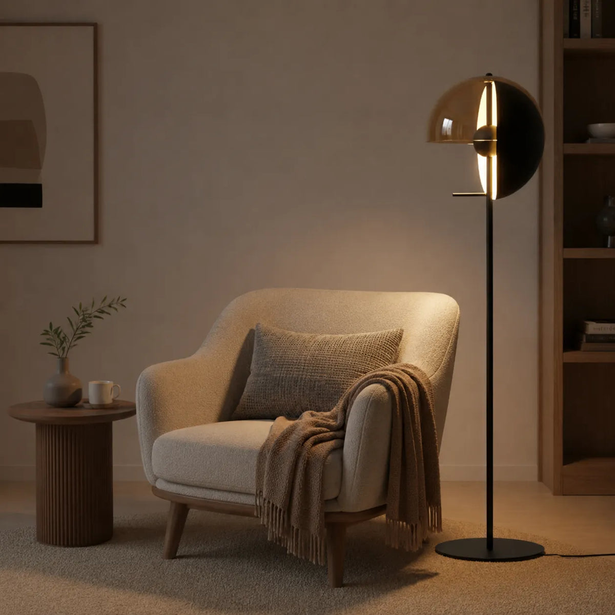 Avaette Modern Clear Glass Floor Lamp