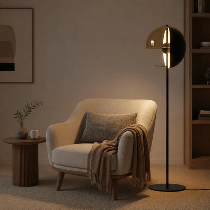 Avaette Modern Glass Floor Lamp for Living Room