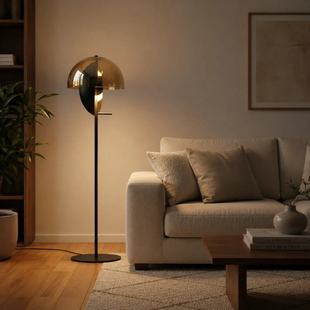 Avaette Modern Clear Glass Floor Lamp