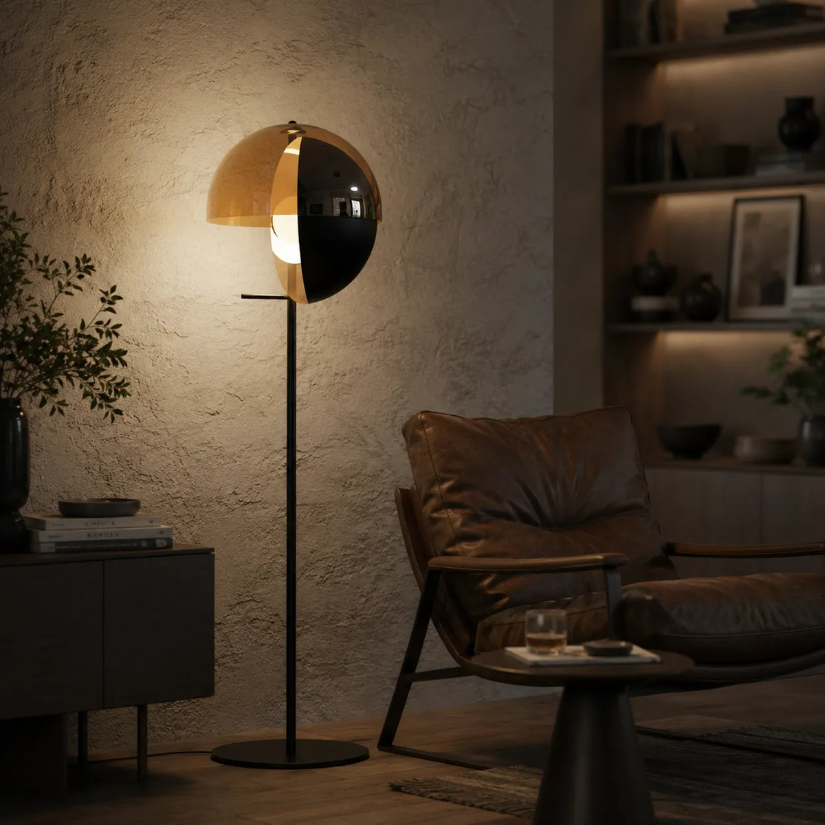 Avaette Modern Clear Glass Floor Lamp