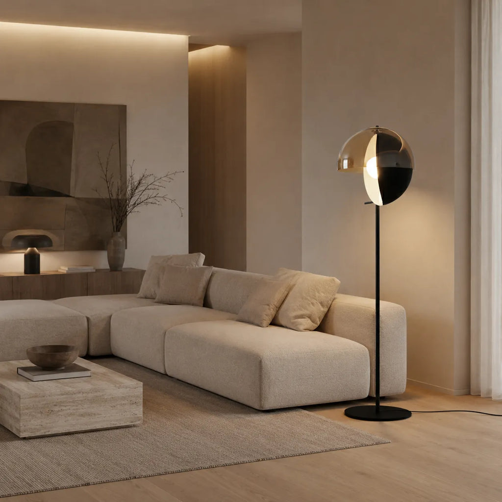 Avaette Modern Clear Glass Floor Lamp
