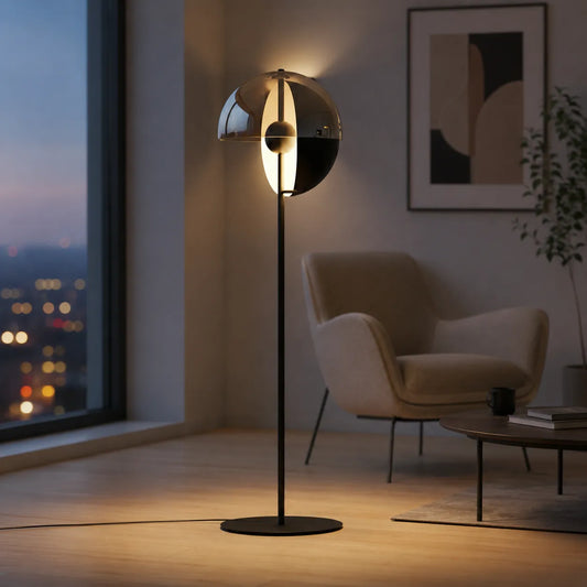 Avaette Modern Clear Glass Floor Lamp