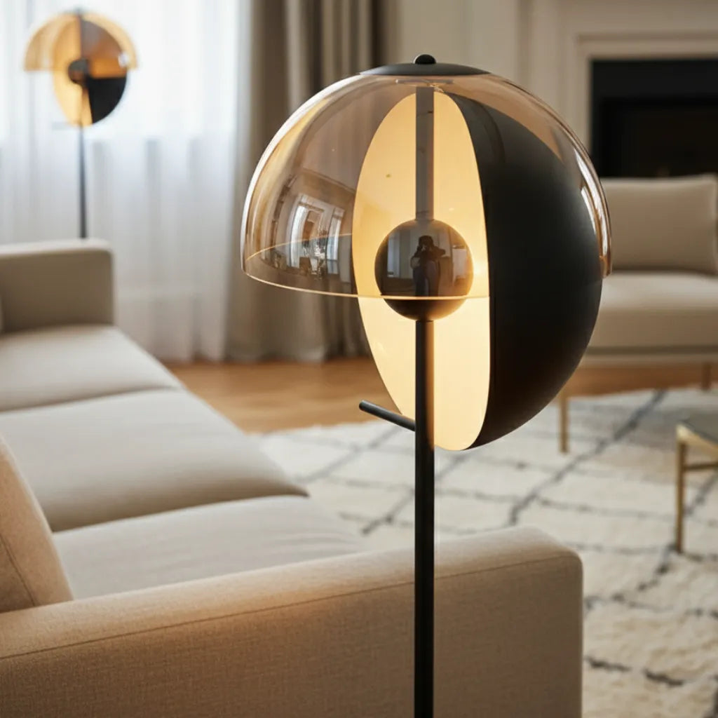 Avaette Modern Clear Glass Floor Lamp