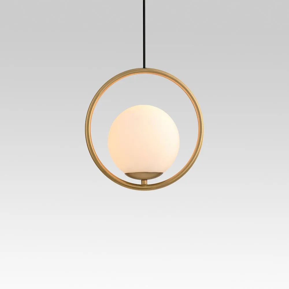 Mabel Contemporary Framed Glass Globe Pendant Light