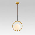 Mabel Contemporary Framed Glass Globe Pendant Light