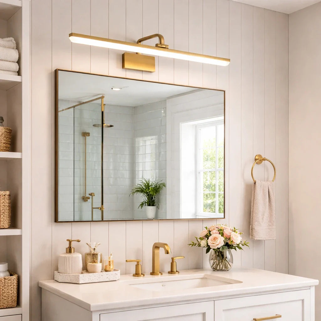 Daphne Modern Gold Adjustable LED Bathroom Vanity Light
