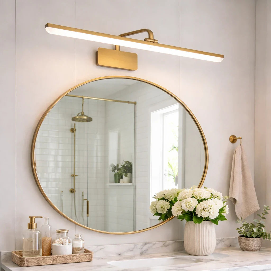 Daphne Modern Gold Adjustable LED Bathroom Vanity Light
