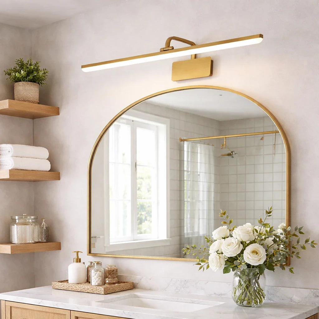 Daphne Modern Gold Adjustable LED Bathroom Vanity Light