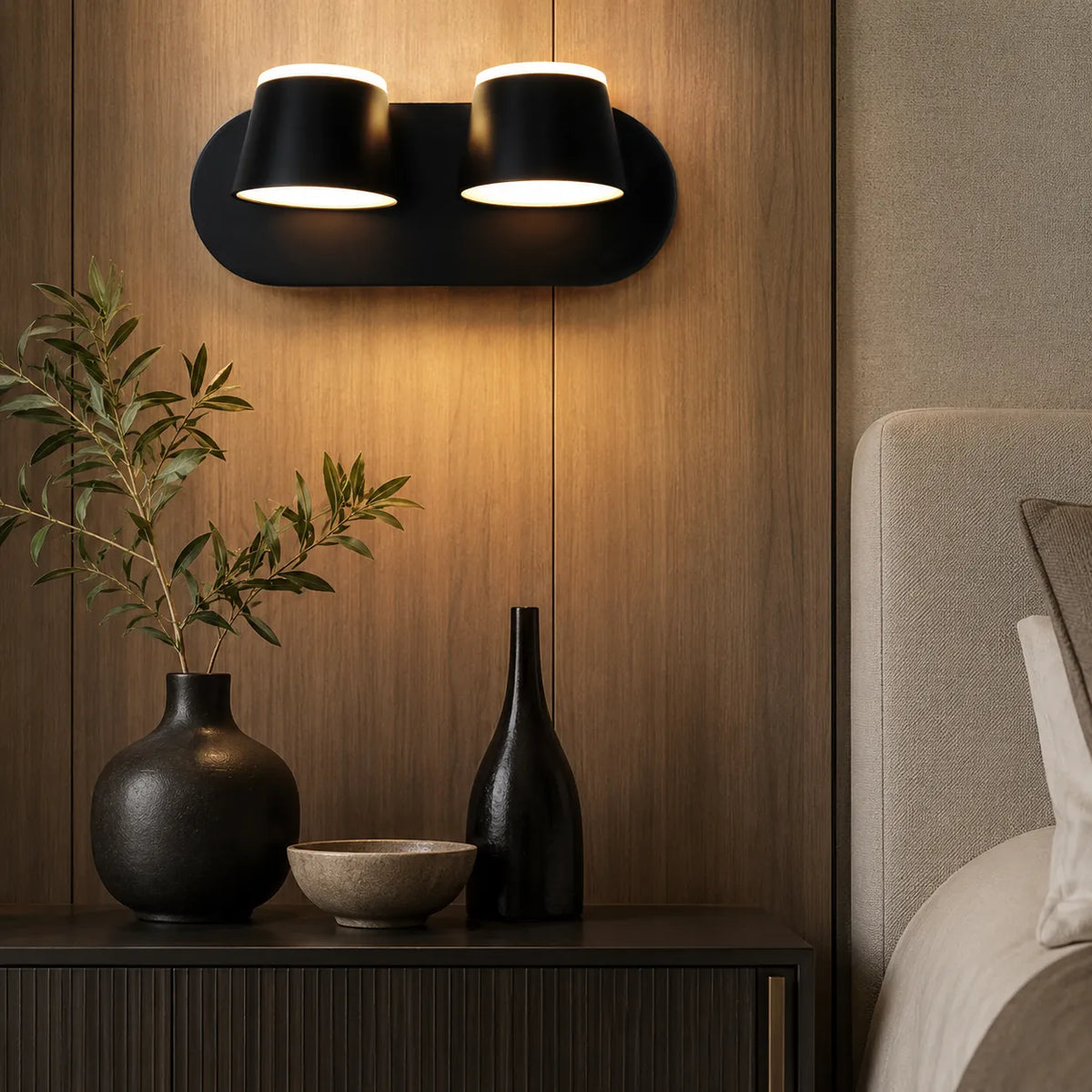 Avelna Modern Geometric Integrated LED Wall Light