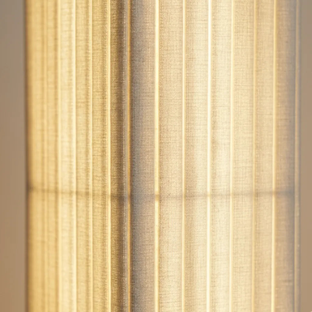 Tullia Japanese Walnut Wood & Fabric Floor Lamp