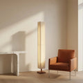 Tullia Japanese Walnut Wood & Fabric Floor Lamp