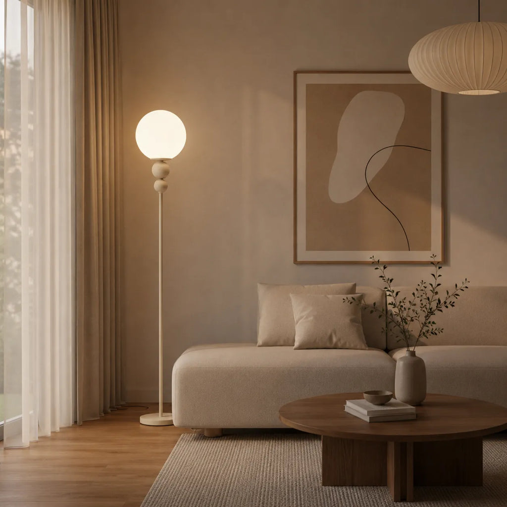 Avaelle Modern Slim Metal & Acrylic Floor Lamp