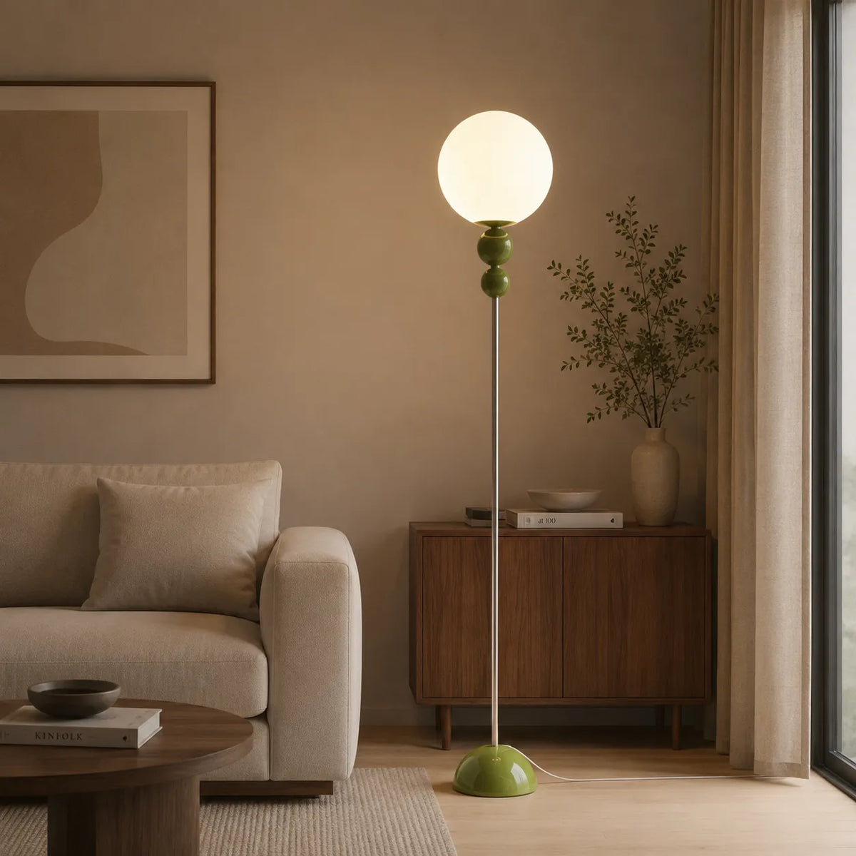 Avaelle Modern Slim Metal & Acrylic Floor Lamp