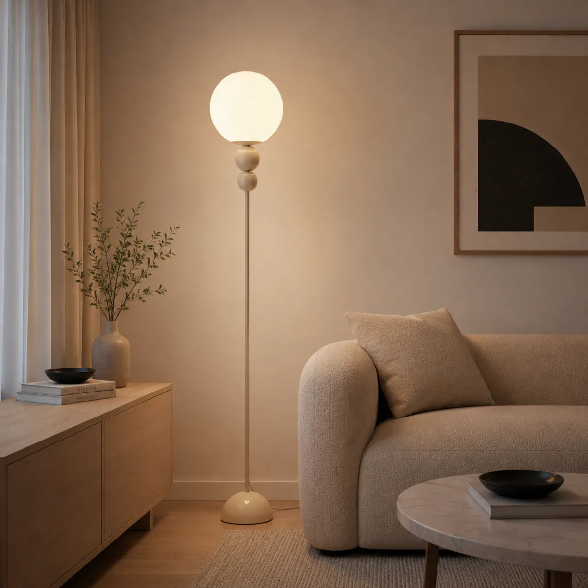 Avaelle Modern Slim Metal & Acrylic Floor Lamp