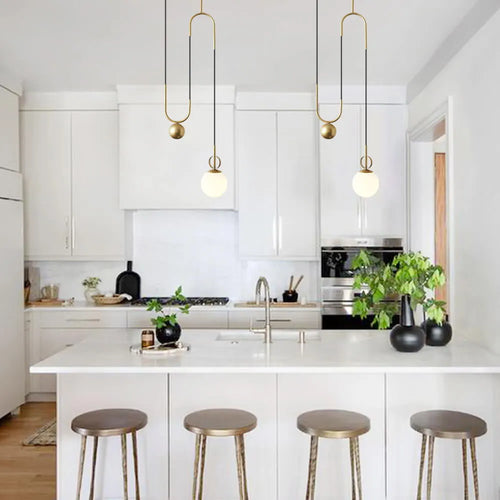 Modern Lifting Glass Globe Pendant Light