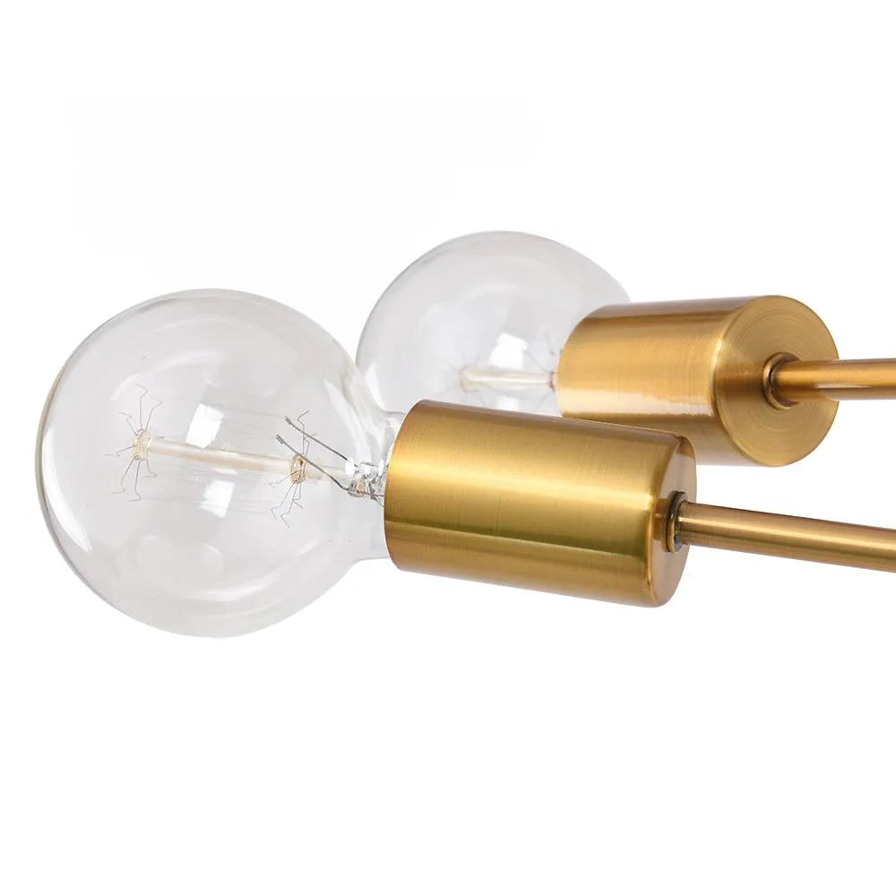 Liora Mid-Century 6-Light Brass Sputnik Chandelier
