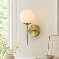 Aurelio Modern Opal Glass Globe Wall Light