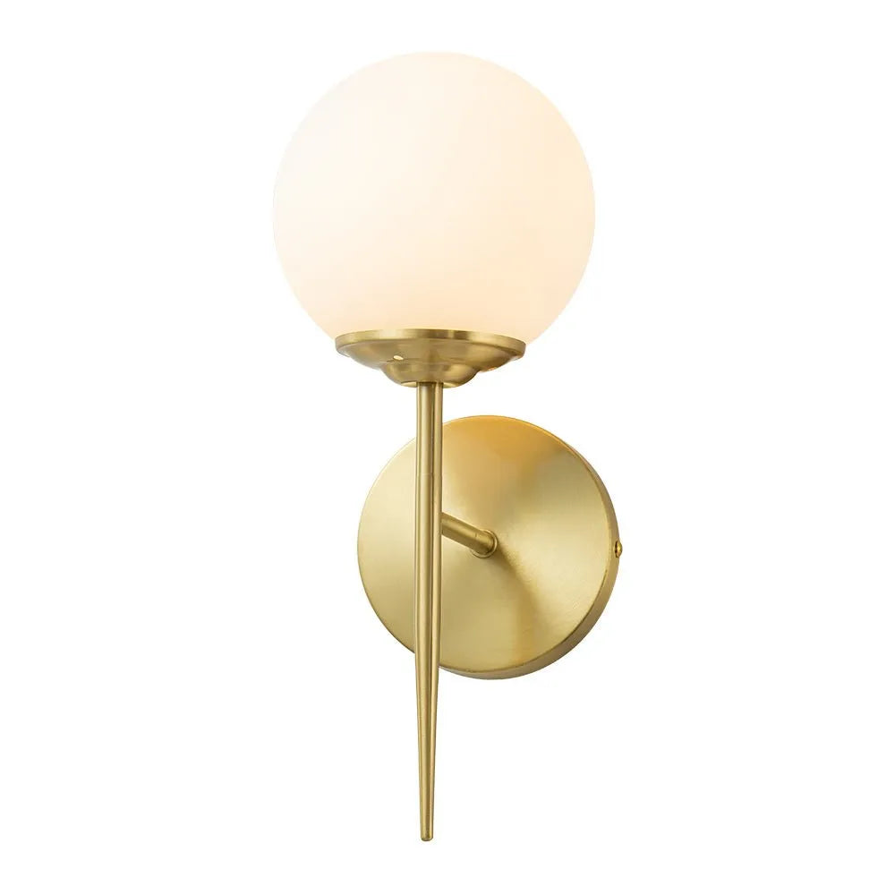 Aurelio Modern Opal Glass Globe Wall Light