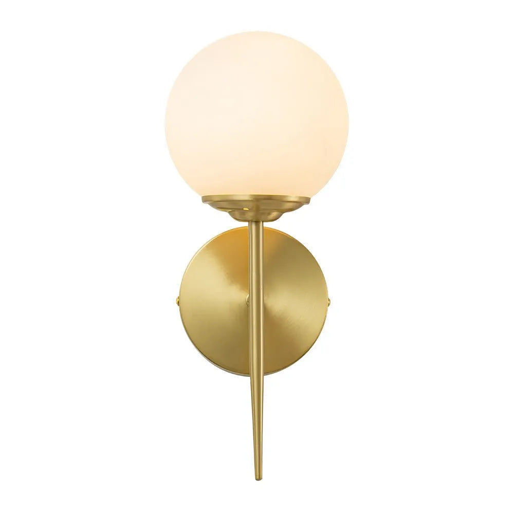 Aurelio Modern Opal Glass Globe Wall Light