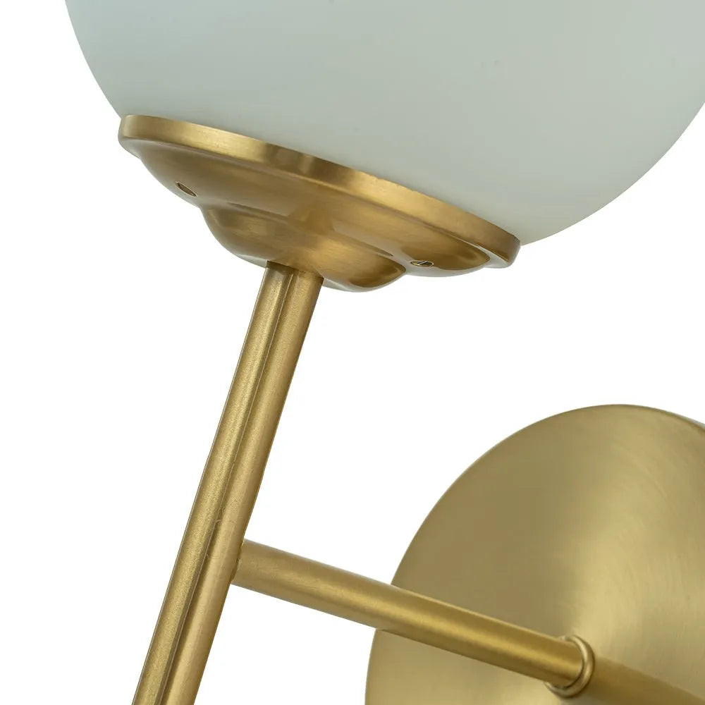 Aurelio Modern Opal Glass Globe Wall Light