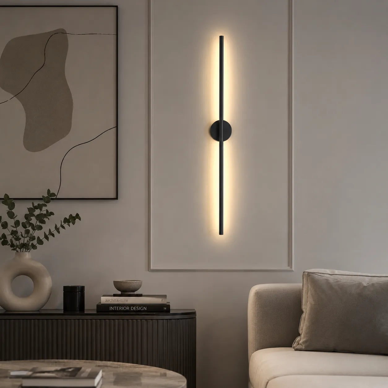 Modern Minimalist Black Aluminum LED Wall Light