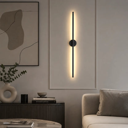 Modern Minimalist Black Aluminum LED Wall Light