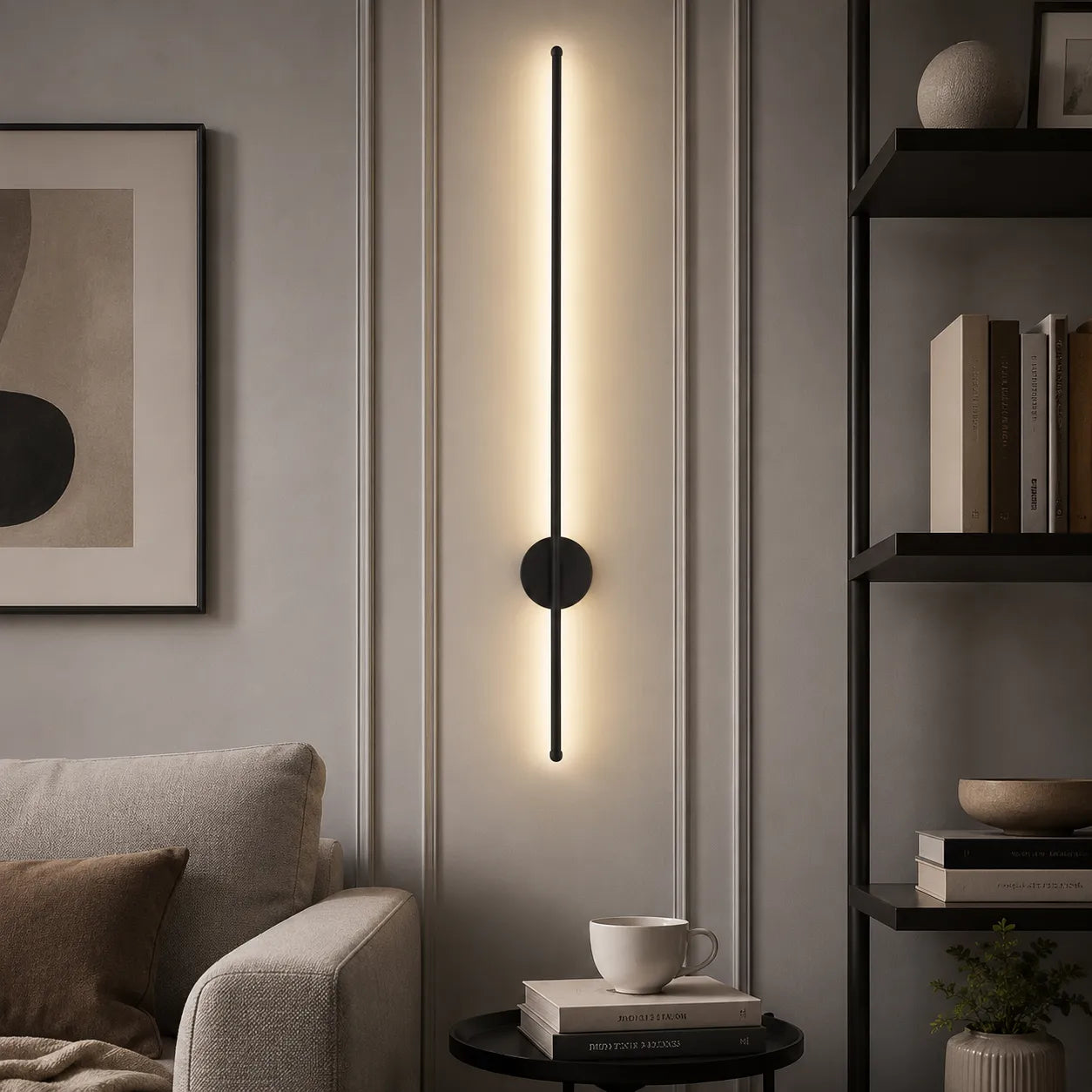 Modern Minimalist Black Aluminum LED Wall Light