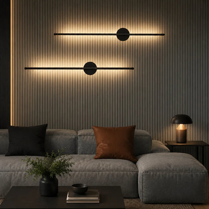 Modern Minimalist Black Aluminum LED Wall Light