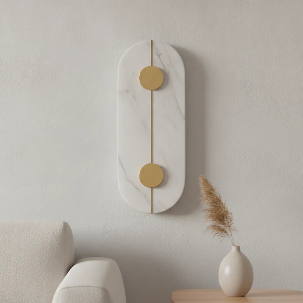 Bram Nordic Marble & Copper LED Wall Light