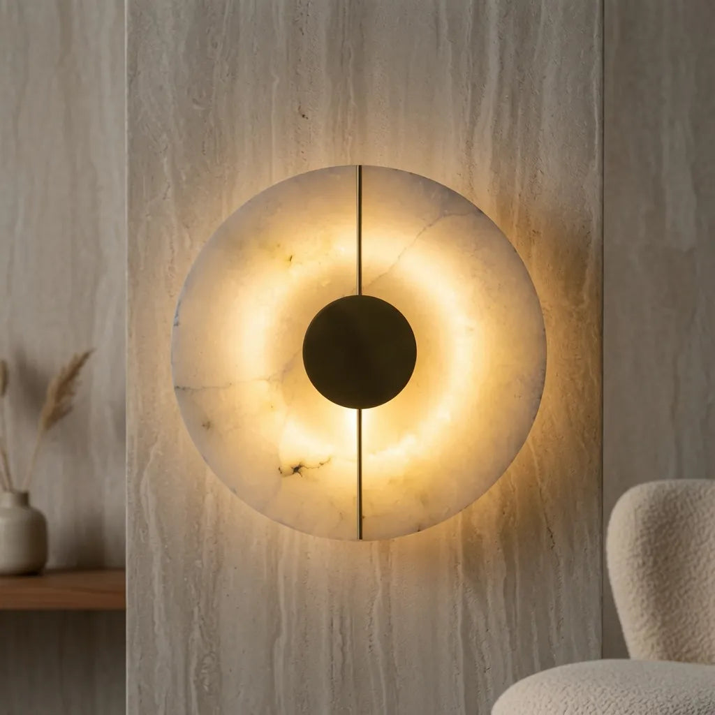 Bram Nordic Marble & Copper LED Wall Light