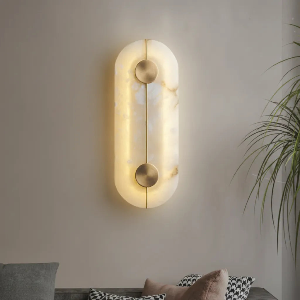 Bram Nordic Marble & Copper LED Wall Light