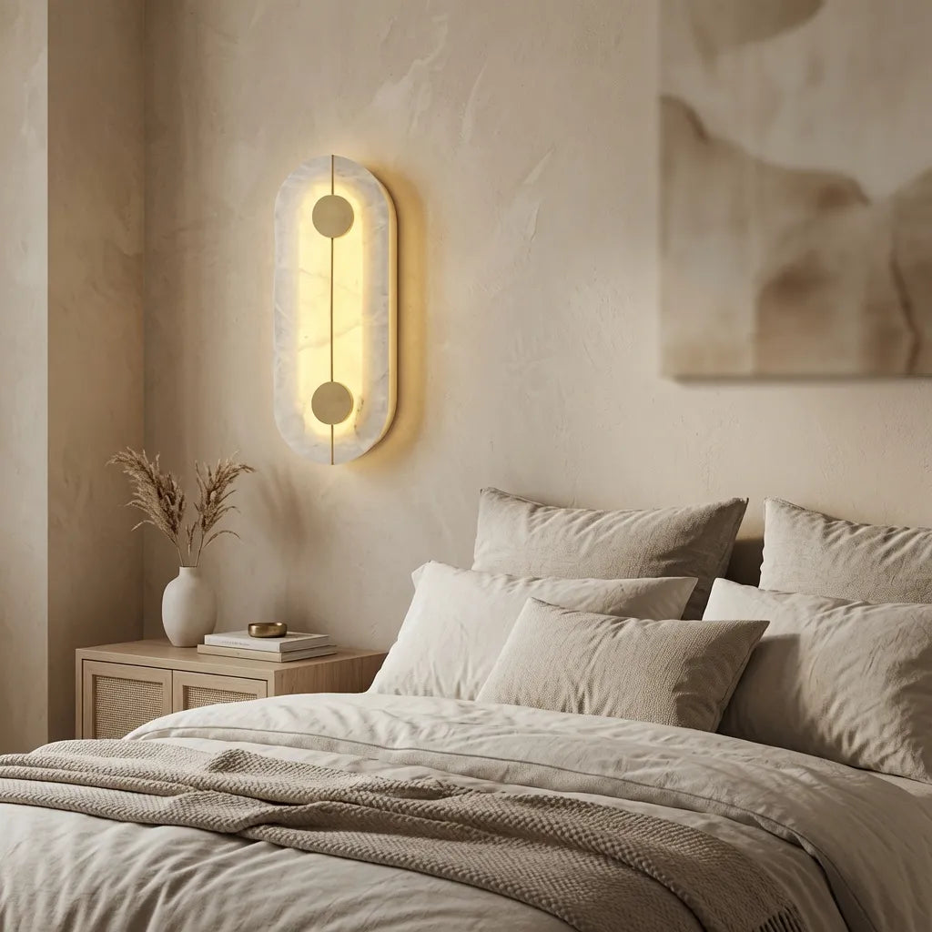 Bram Nordic Marble & Copper LED Wall Light
