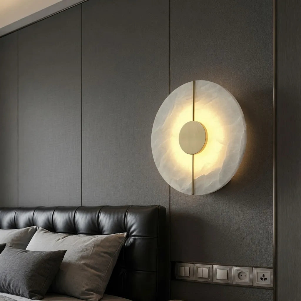 Bram Nordic Marble & Copper LED Wall Light