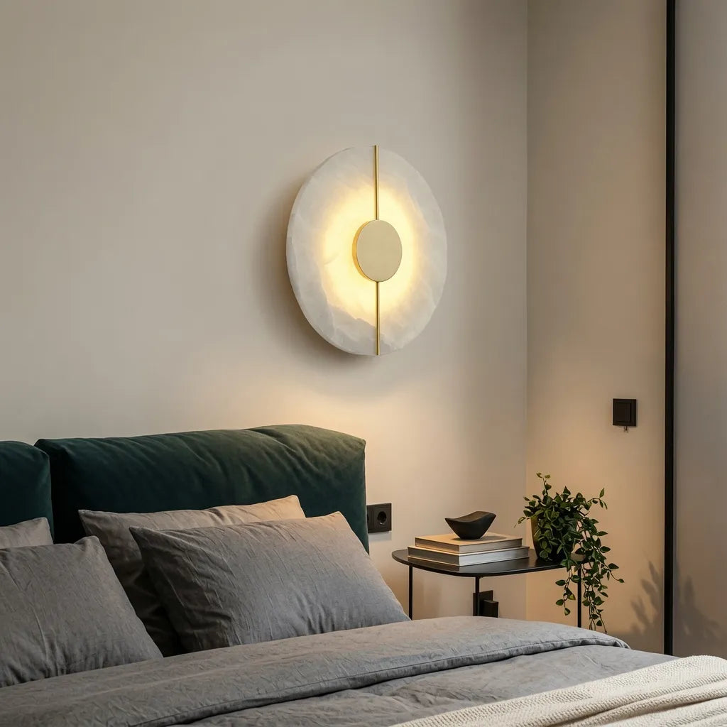Bram Nordic Marble & Copper LED Wall Light