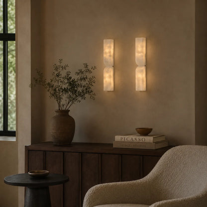 Ariorae Modern Rectangular Alabaster Wall Light