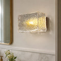 Freya Modern Rectangular Water-Textured Glass Wall Light