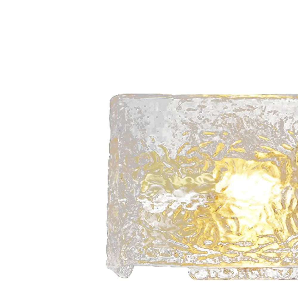 Freya Modern Rectangular Water-Textured Glass Wall Light