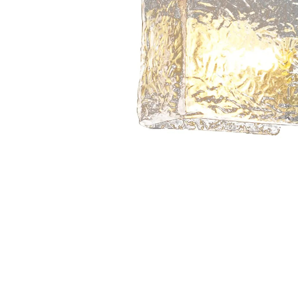 Freya Modern Rectangular Water-Textured Glass Wall Light