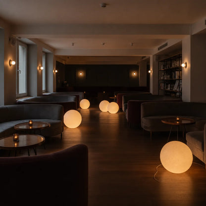 Modern Resin Globe Floor Lamp for Living Room