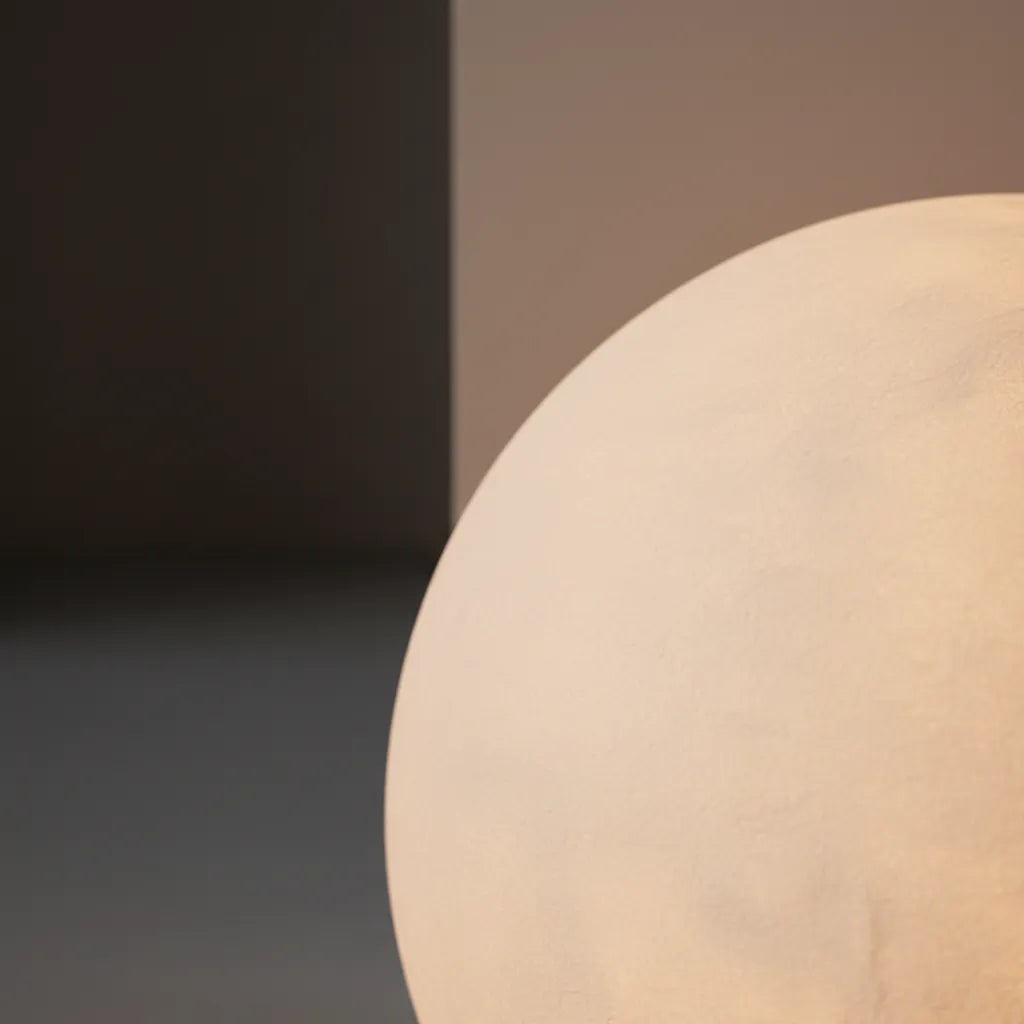 Rafael Modern Textured Resin Globe Floor Lamp