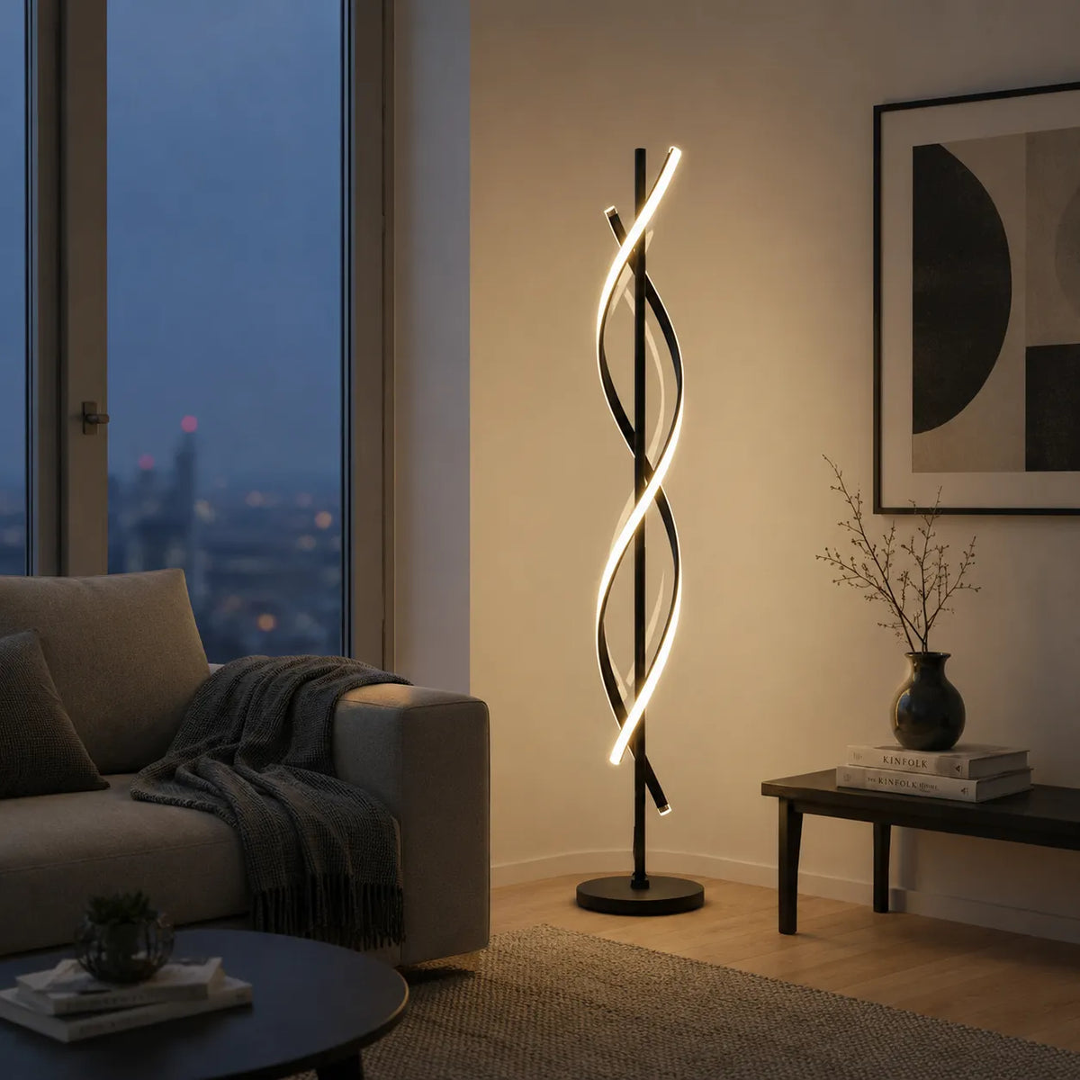 Avais Modern Linear Integrated LED Floor Lamp