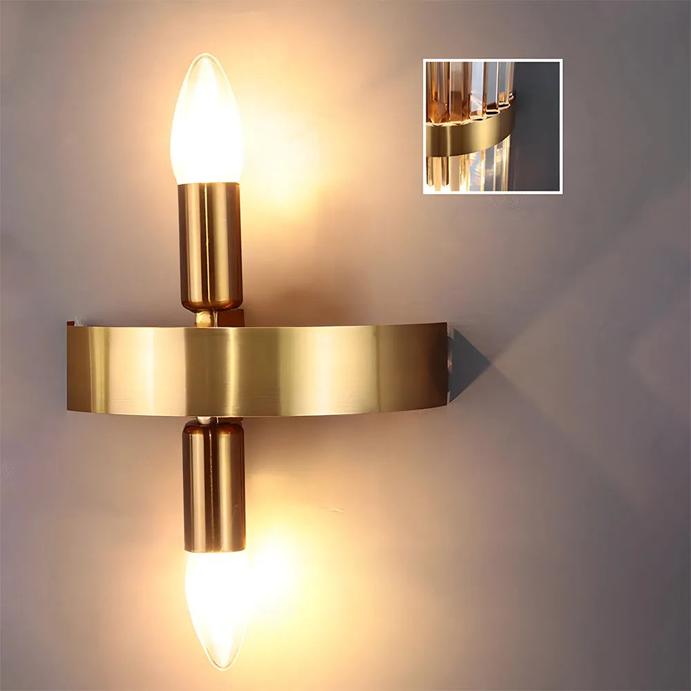 Avella Modern Stainless Steel & Crystal Wall Light