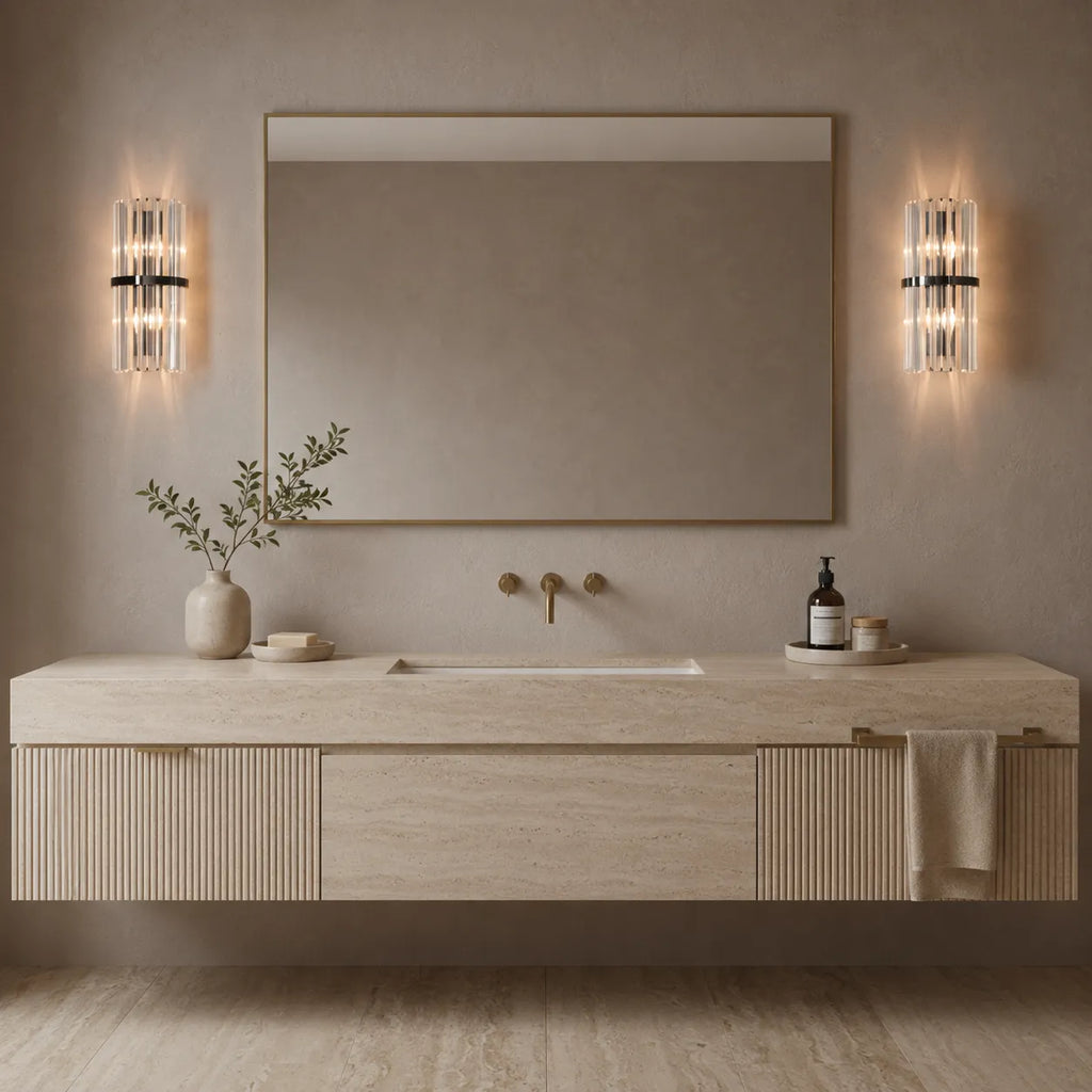 Avella Modern Stainless Steel & Crystal Wall Light