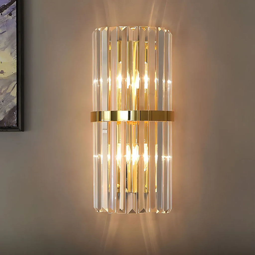 Avella Modern Stainless Steel & Crystal Wall Light
