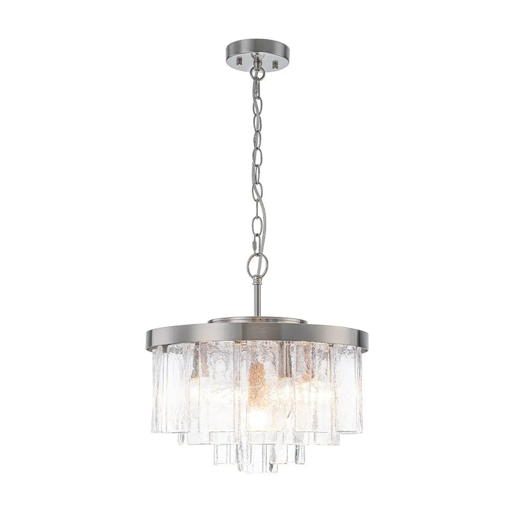 Kieran Modern 5-Light Water Glass Drum Chandelier