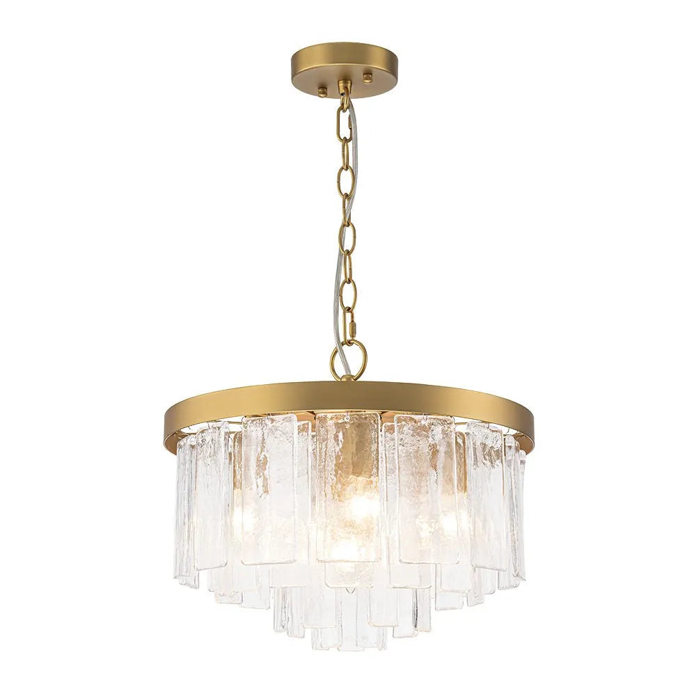 Kieran Modern 5-Light Water Glass Drum Chandelier