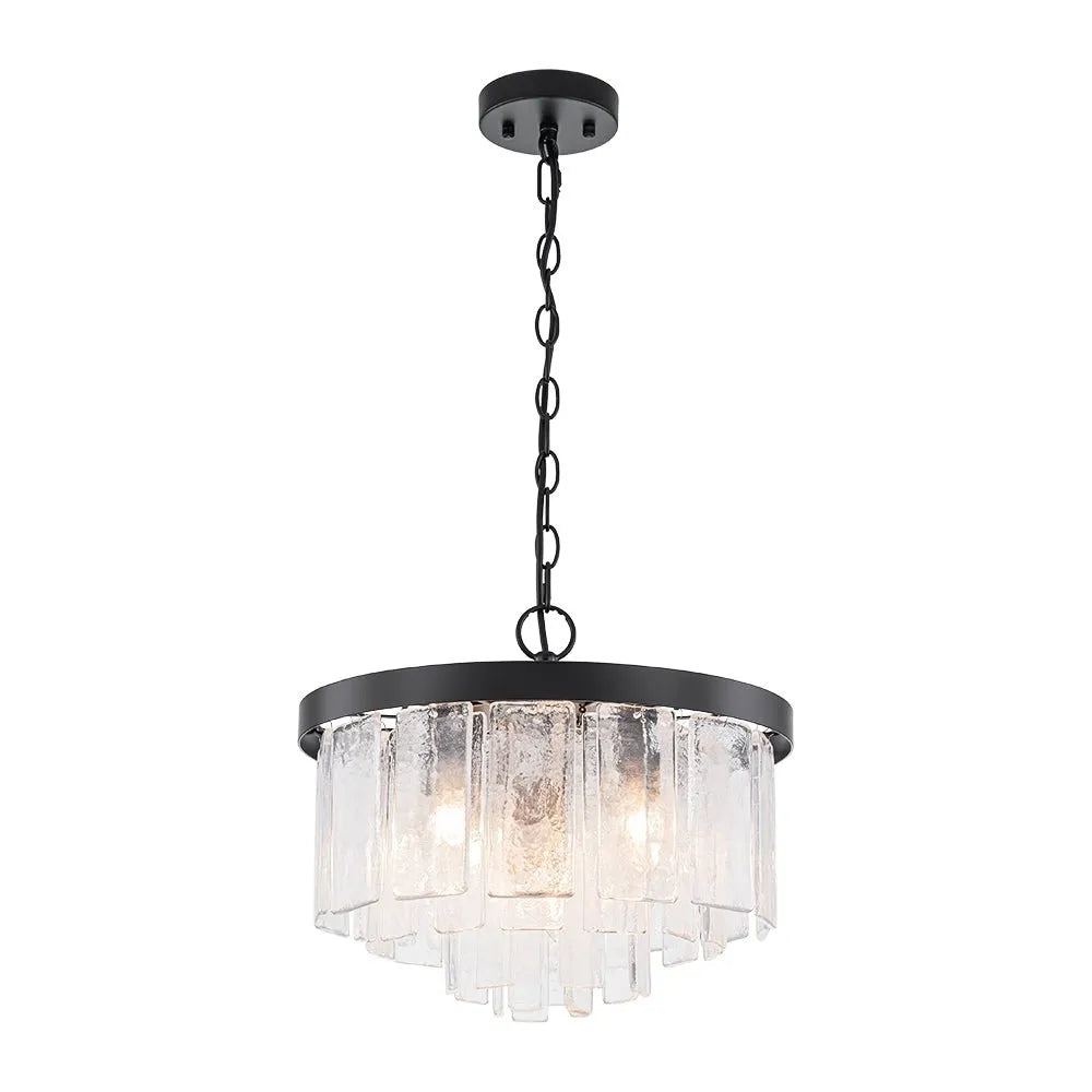 Kieran Modern 5-Light Water Glass Drum Chandelier