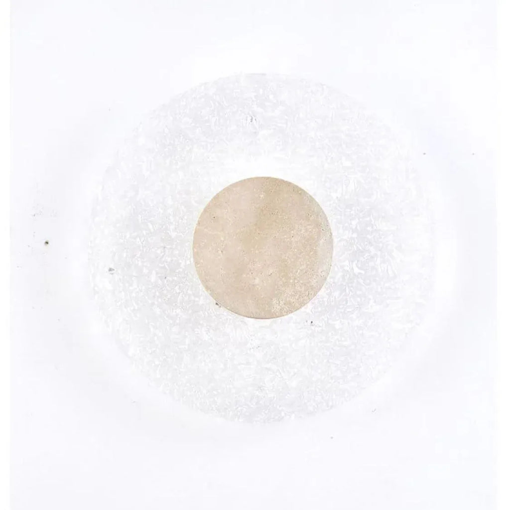 Fia Minimalist Travertine Acrylic Diffuser LED Wall Light