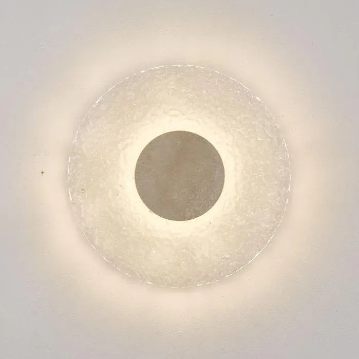 Fia Minimalist Travertine Acrylic Diffuser LED Wall Light